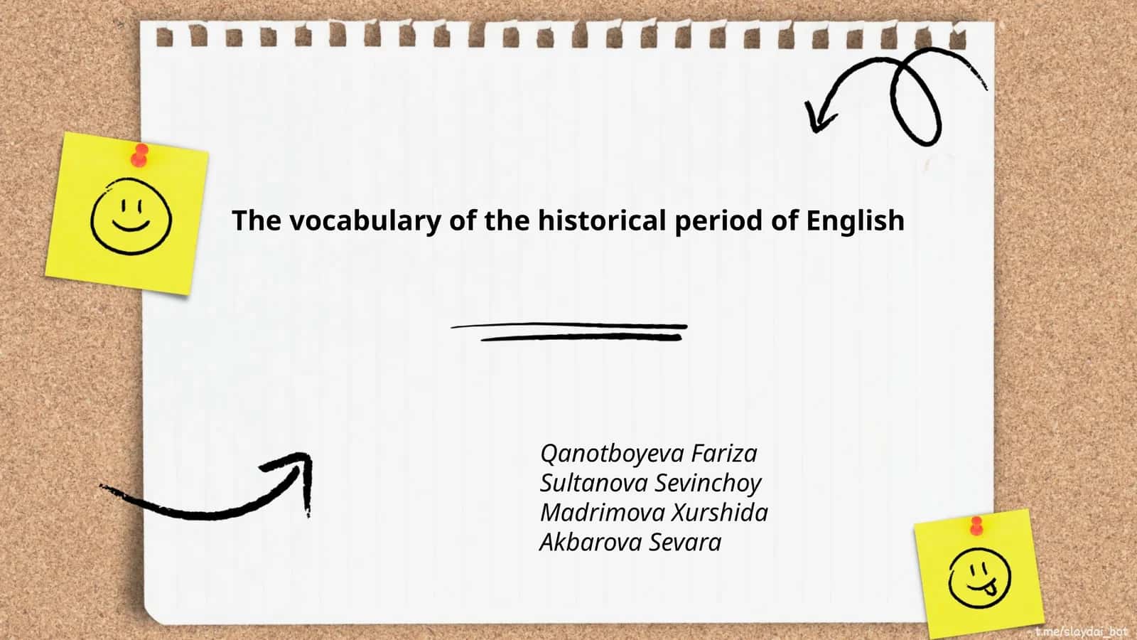 The vocabulary of the historical period of English 1