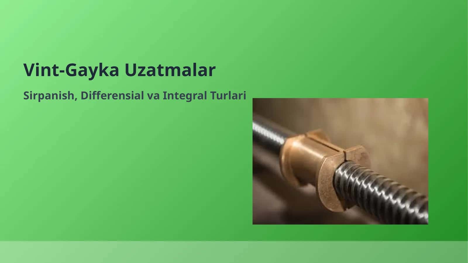 Vint-Gayka Uzatmalar 1