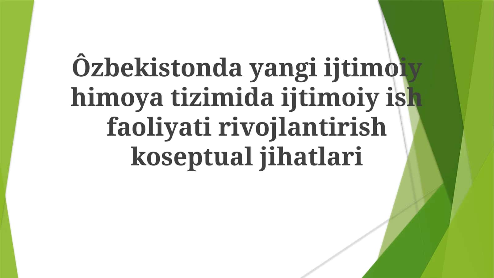 O'zbekistonning Yangi Ijtimoiy Ta'minot Tizimi 1