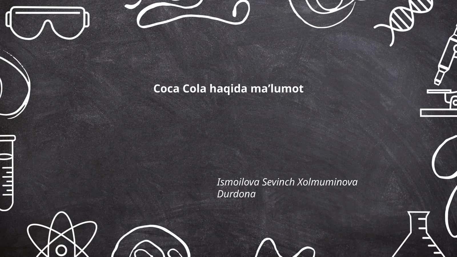 Coca Cola tarixi 1