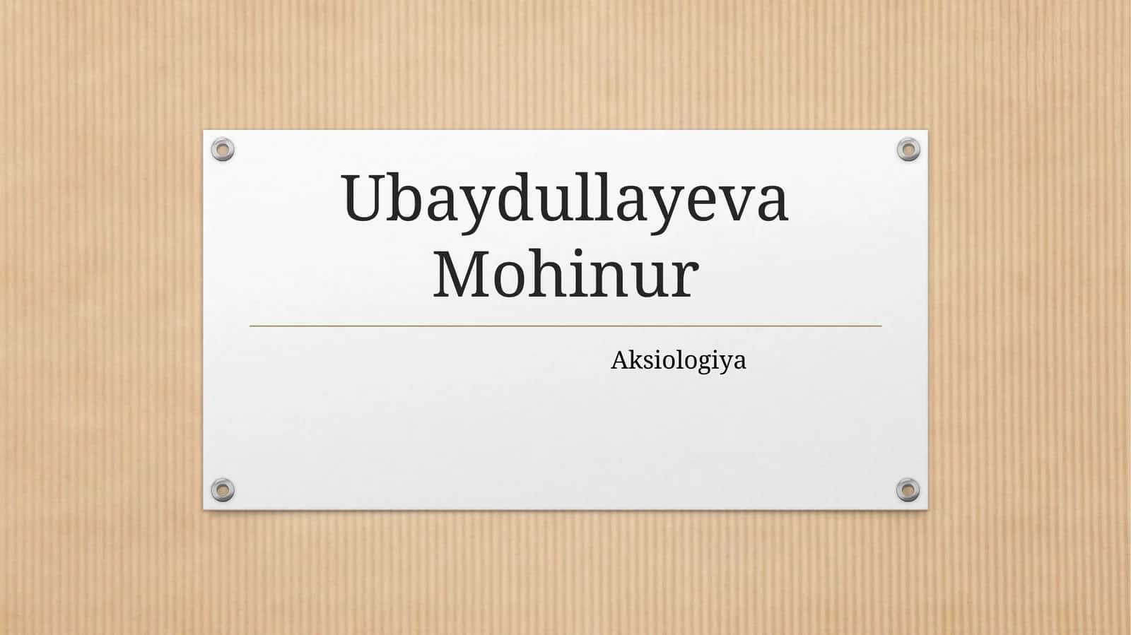 Aksiologiya 1