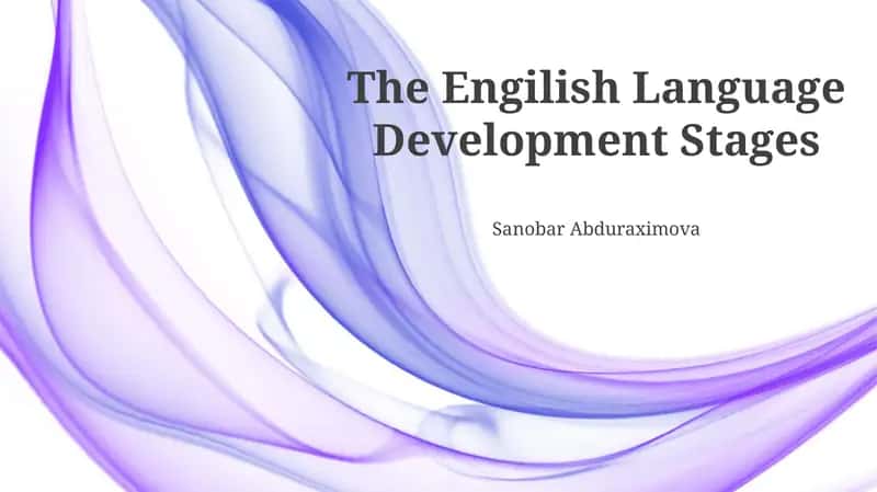 Engilish Language Development Stages 1