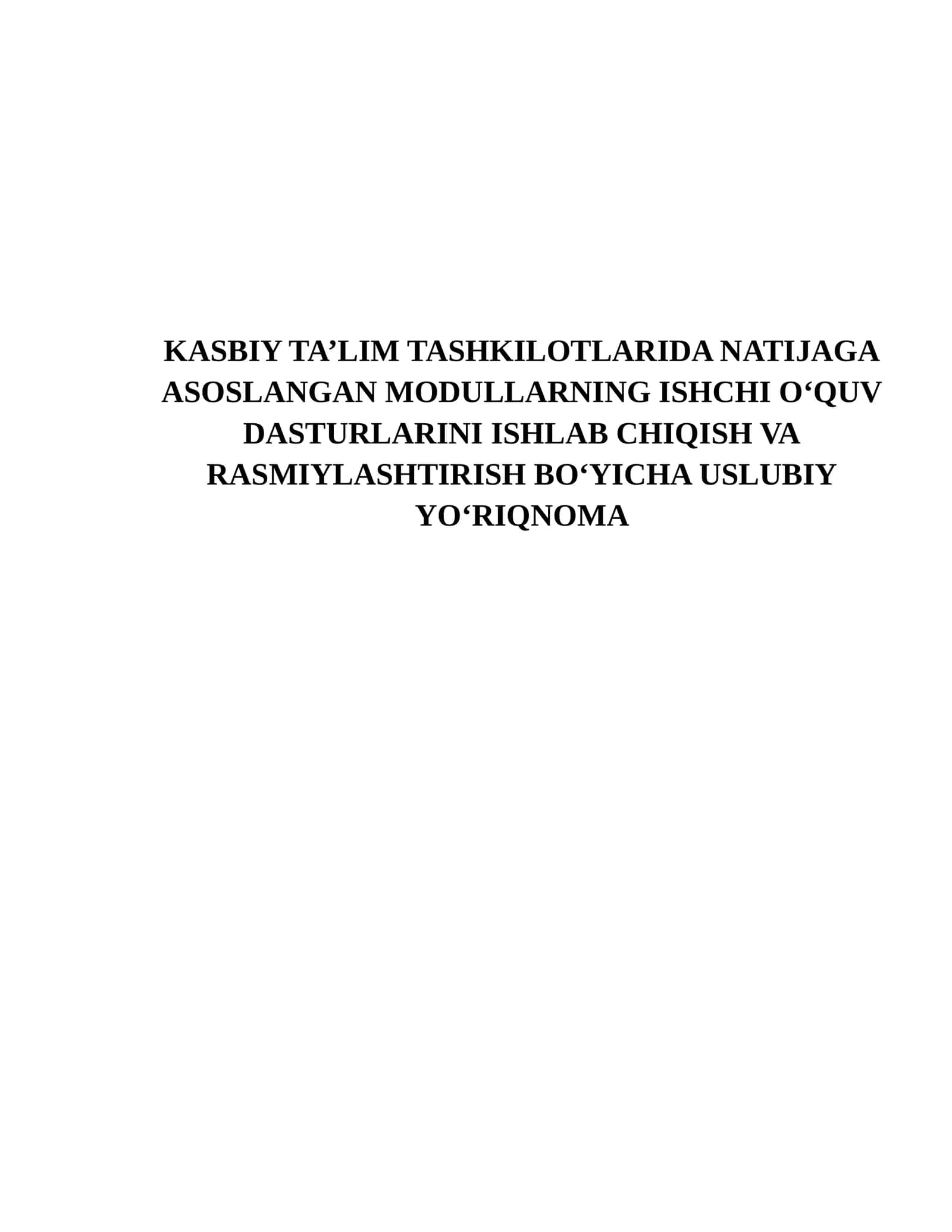 Ishchi dastur Avtomobil tuzulishi Modul 1