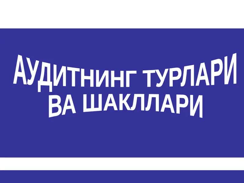 Аудитнинг турлари ва шакллари 1