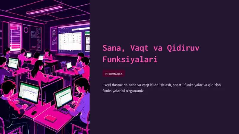 Sana, Vaqt va Qidiruv Funksiyalari 1
