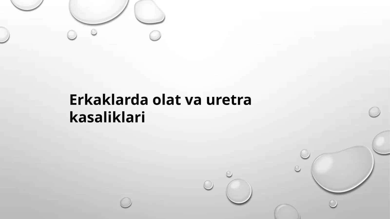 Erkaklarda olat va uretra kasaliklari 1