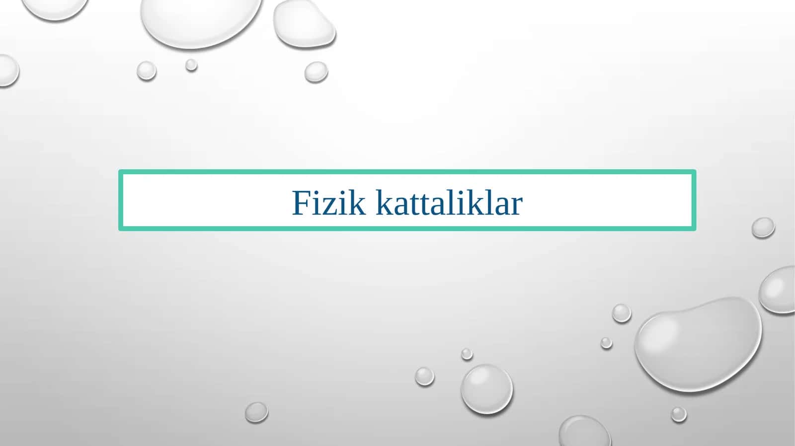 Fizik kattaliklar 1