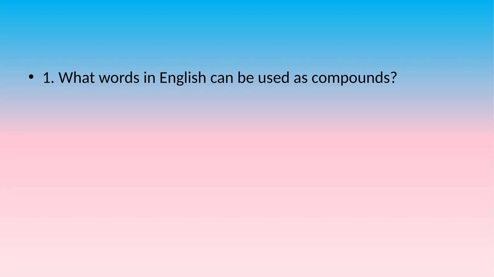 Compound Words 1