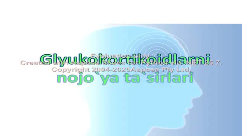 Glyukokortikoidlarni nojo`yi ta`sirlari 1