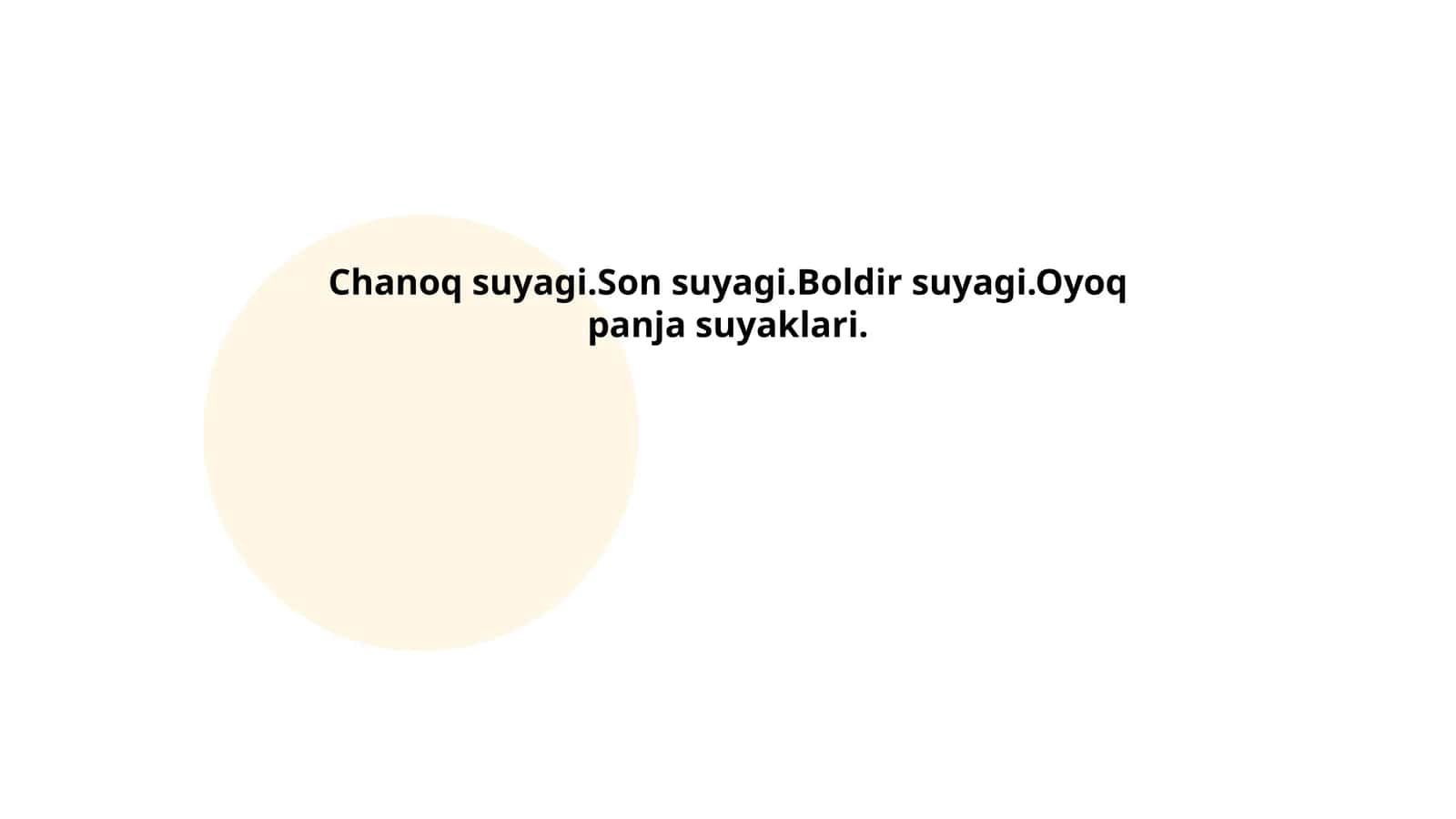 Chanoq suyagi anatomiyasi 1