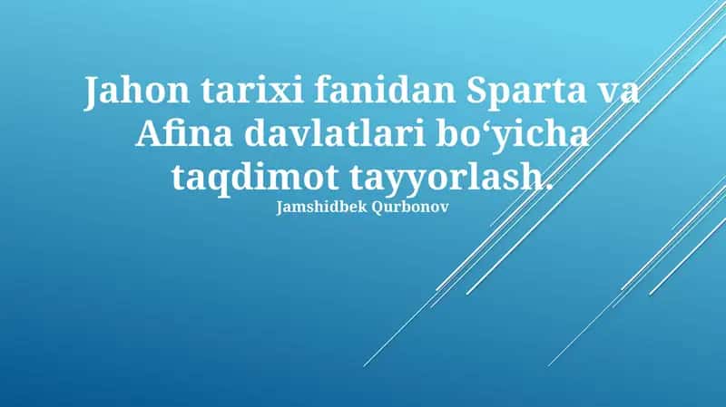 Sparta va Afina davlatlari bo‘yicha taqdimot 1