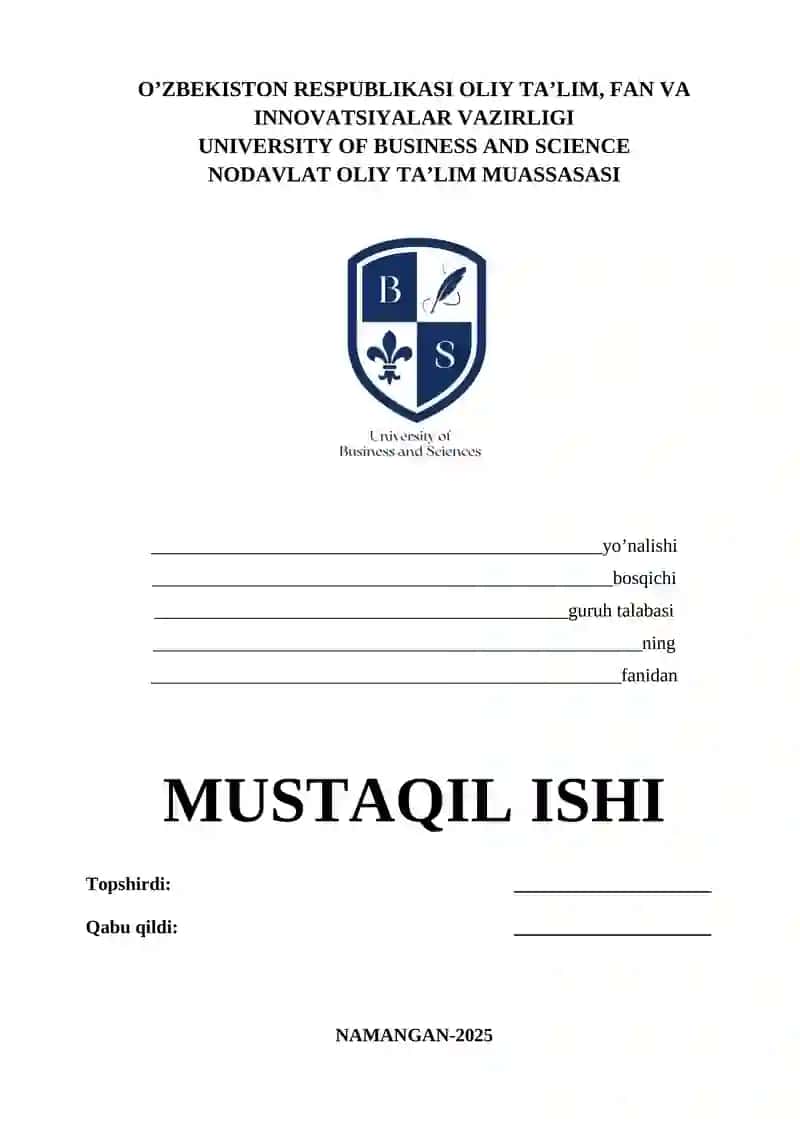 BULUTLI HISOBLASH VA MALUMOTLARNI SAQLASH
