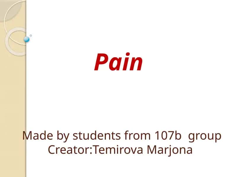 Pain 1