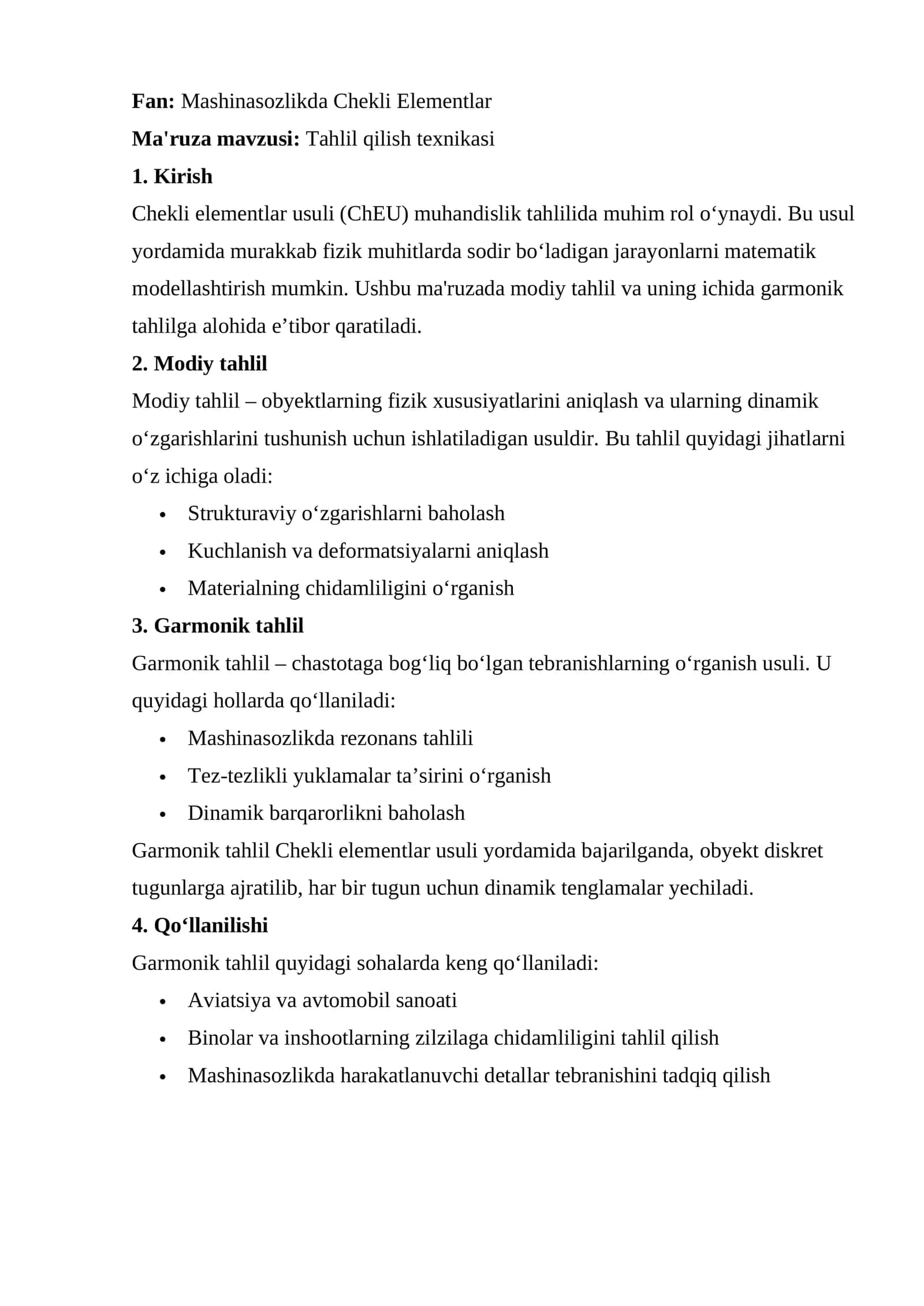 Tahlil qilish texnikasi 1