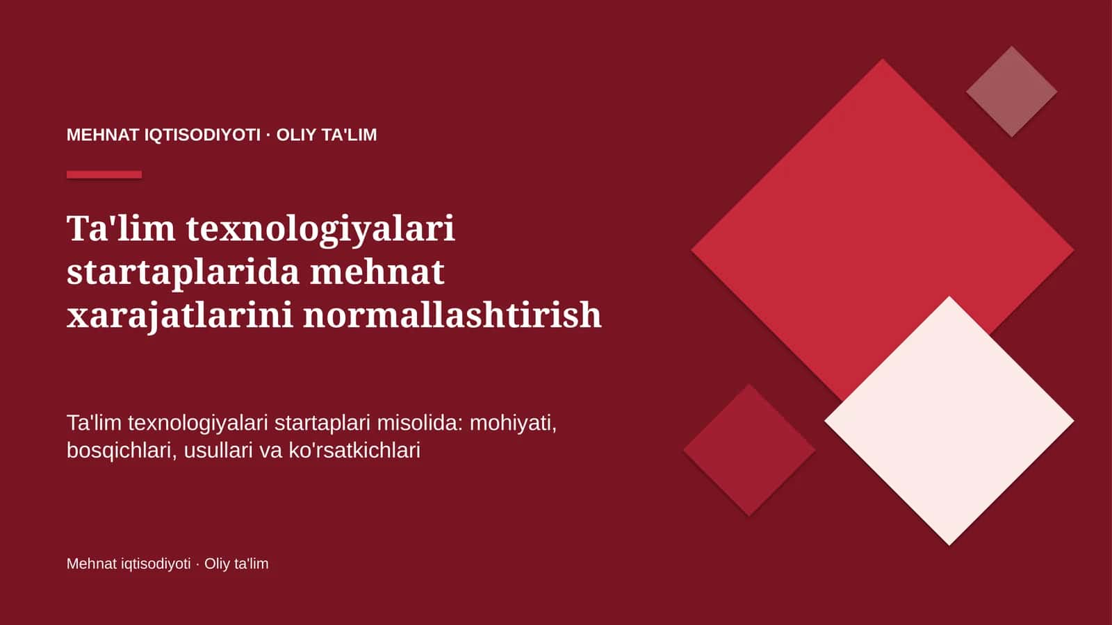 ta'lim texnologiyalari startaplarida mehnat xarajatlarini normallashtirish 5939 1