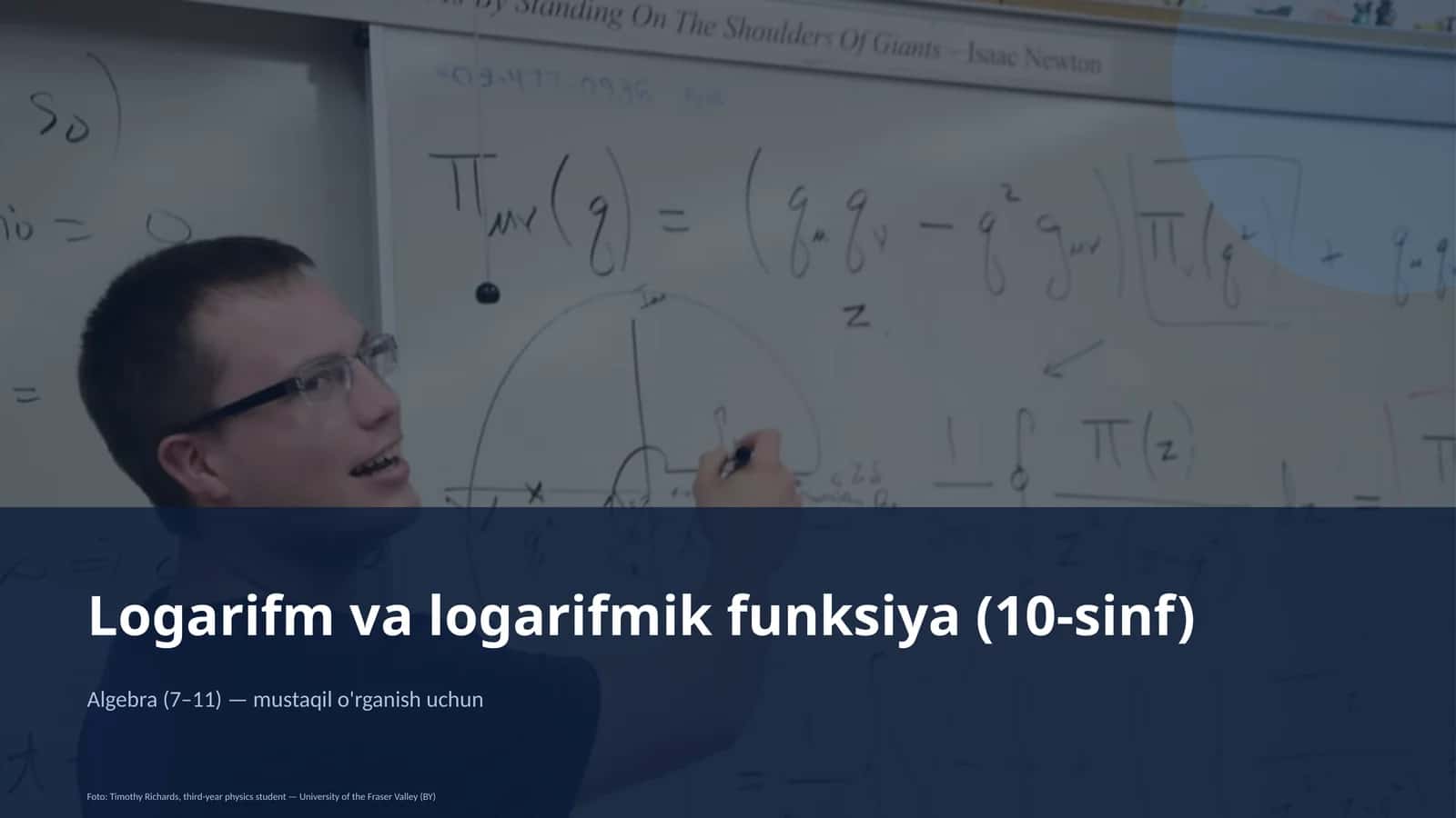 Logarifm va logarifmik funksiya (10-sinf) 1