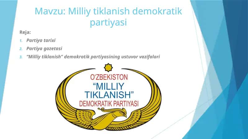 Milliy tiklanish demokratik partiyasi 1