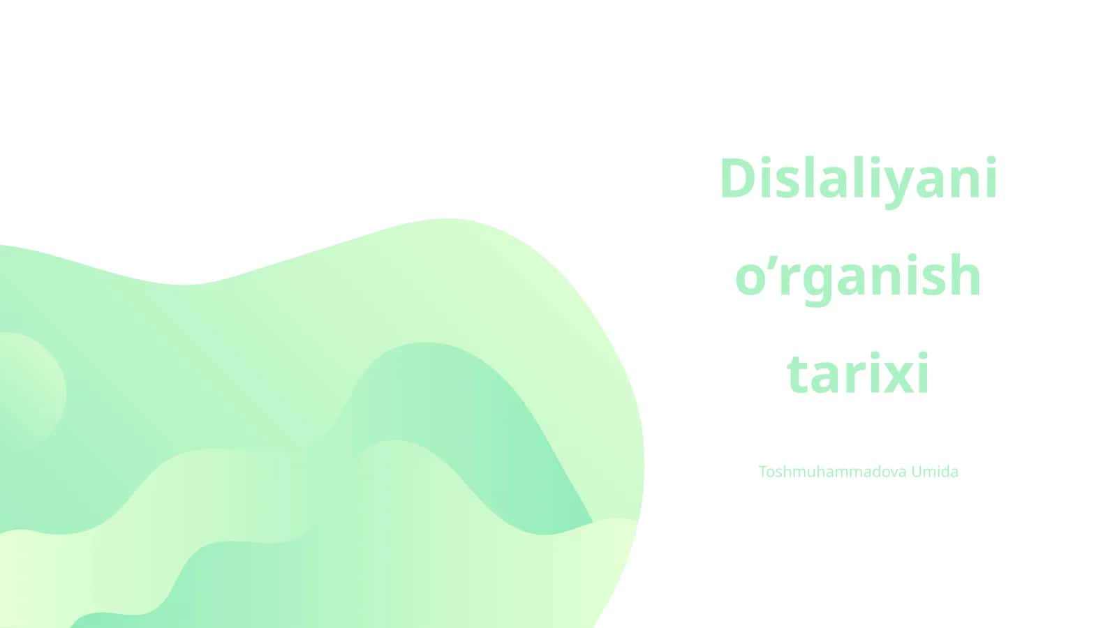 Dislaliyani o’rganish tarixi 1