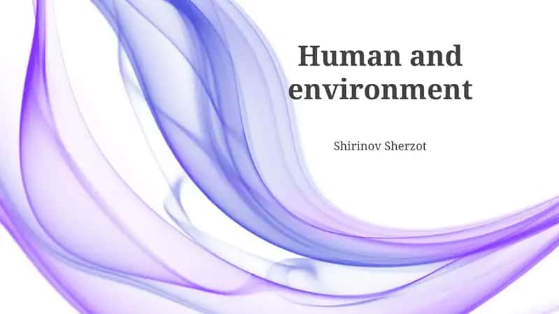 Human and environment 1