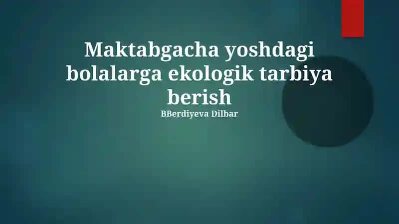 Ekologik tarbiya