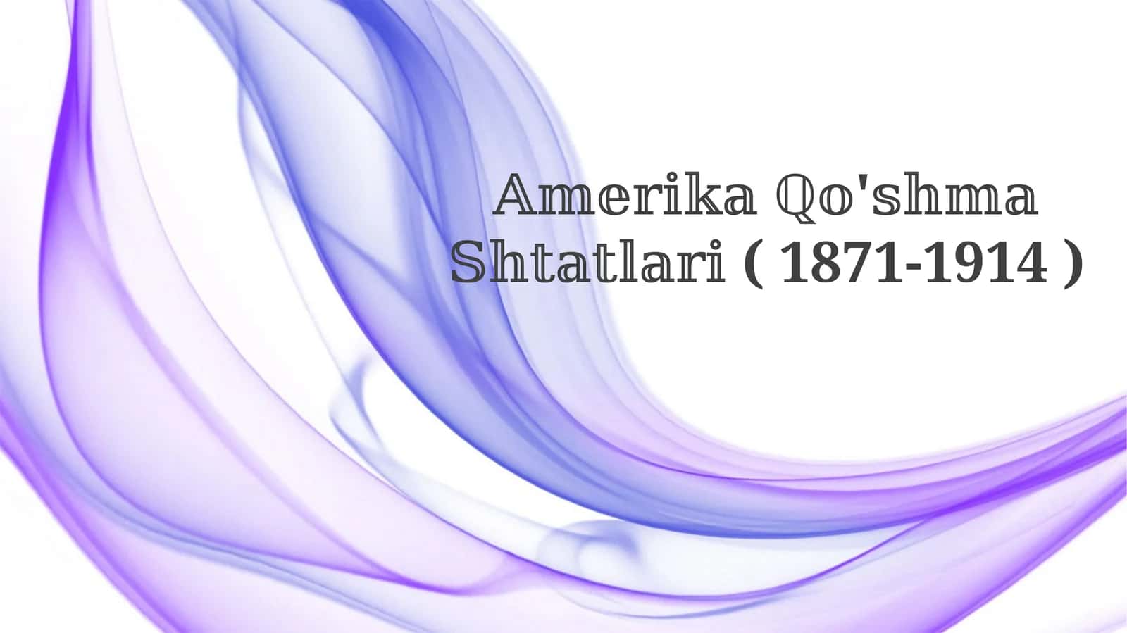 𝔸𝕞𝕖𝕣𝕚𝕜𝕒 ℚ𝕠'𝕤𝕙𝕞𝕒 𝕊𝕙𝕥𝕒𝕥𝕝𝕒𝕣𝕚 ( 1871-1914 ) 1