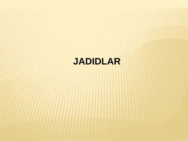 JADIDLAR 1