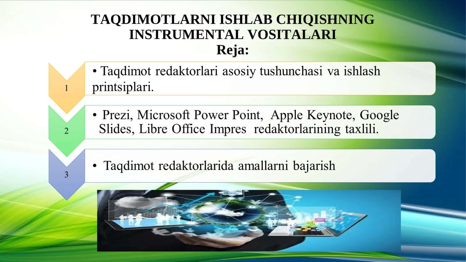 TAQDIMOTLARNI ISHLAB CHIQISHNING INSTRUMЕNTAL VOSITALARI 1