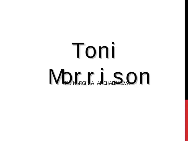 Toni Morrison