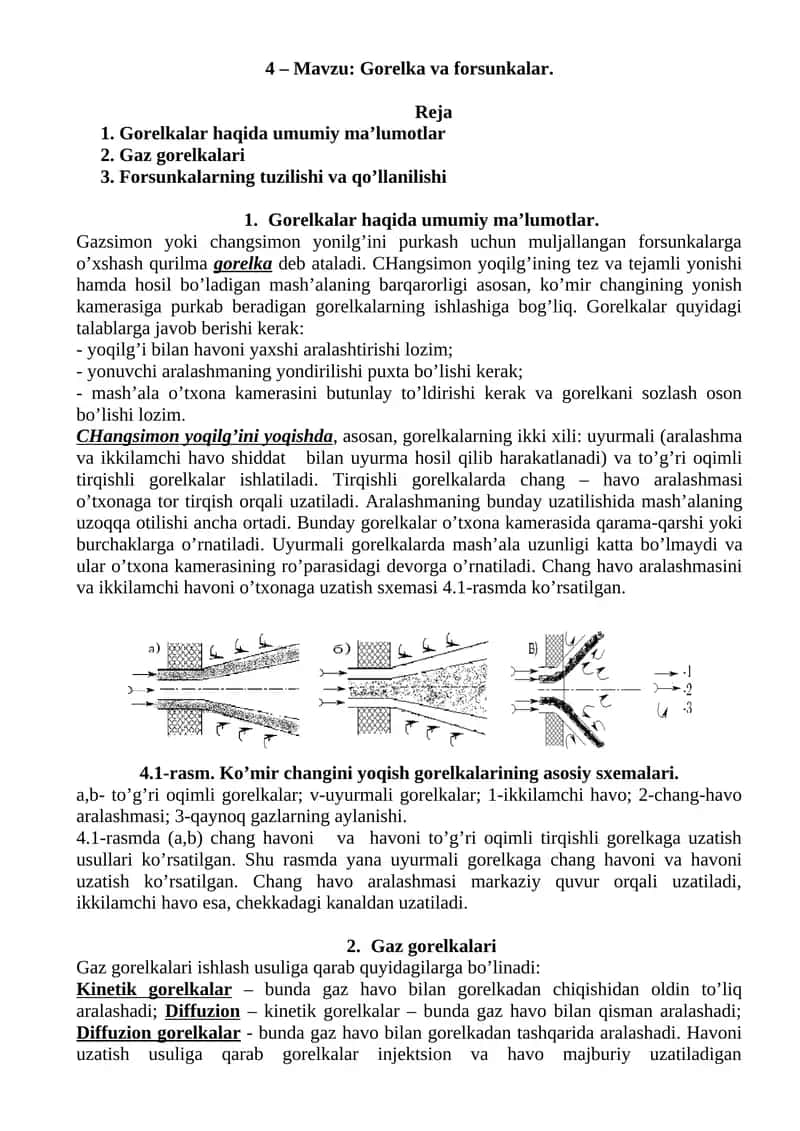 Gorelka va forsunkalar 1
