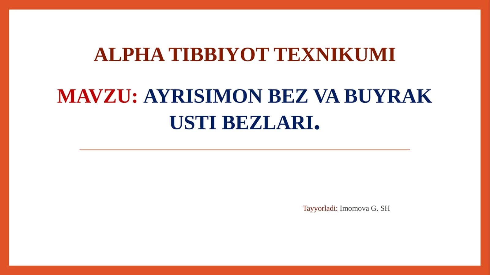 Ayrisimon bez va buyrak usti bezlari 1