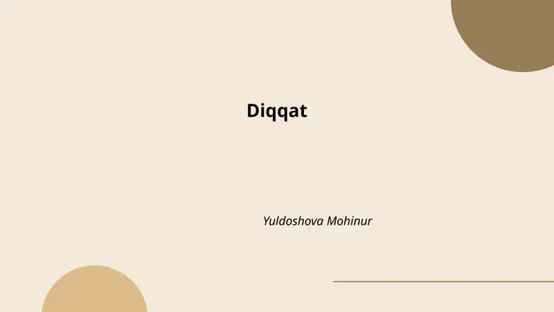 Diqqat 1