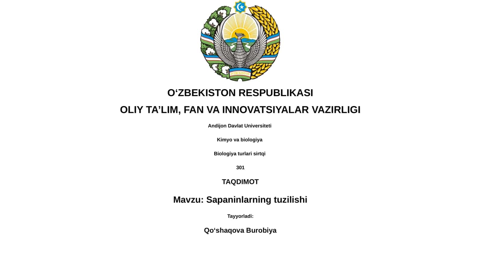 Saponinlarning tuzilishi 1