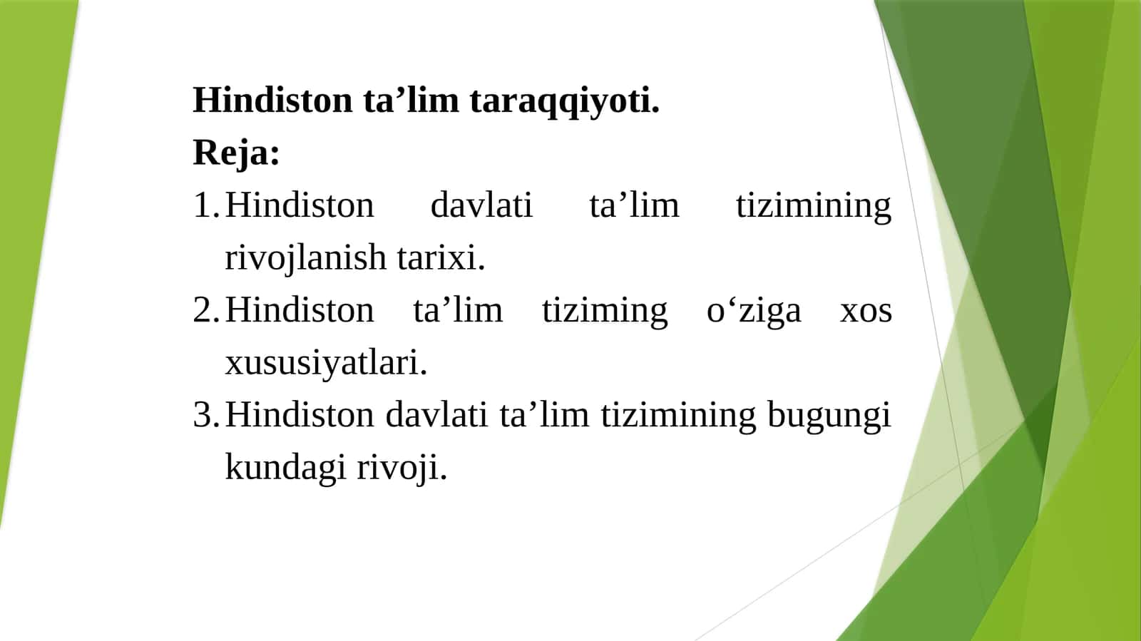 Hindiston ta’lim taraqqiyoti 1