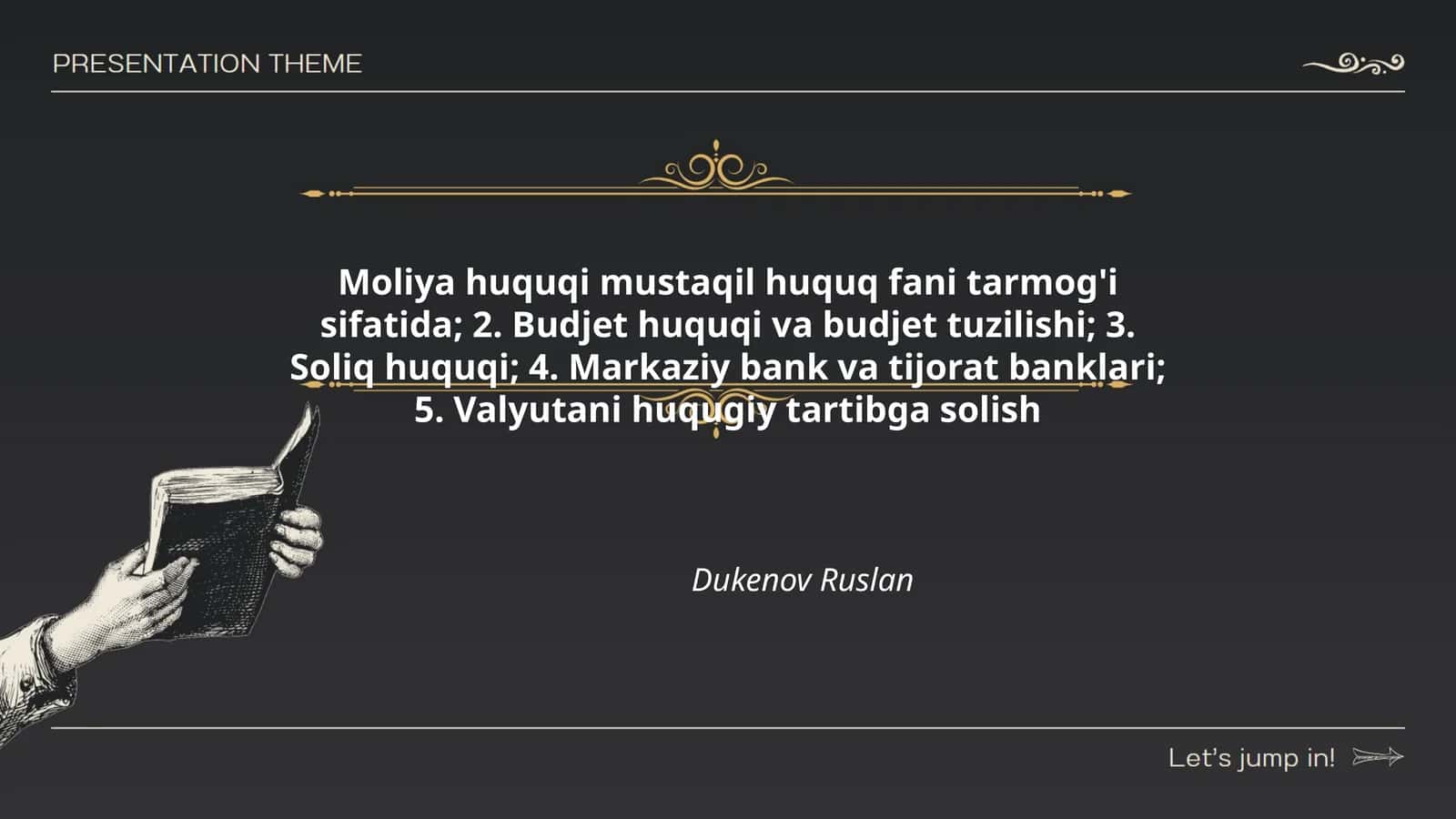 Moliya Huquqi va Budjet Tuzilishi 1