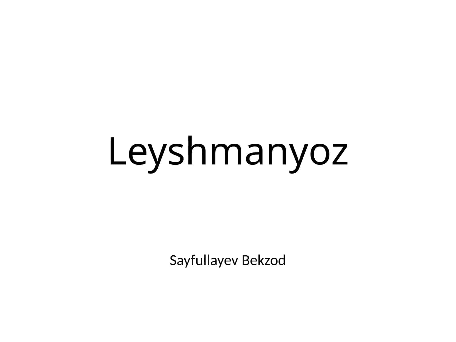 Leyshmanyoz 1