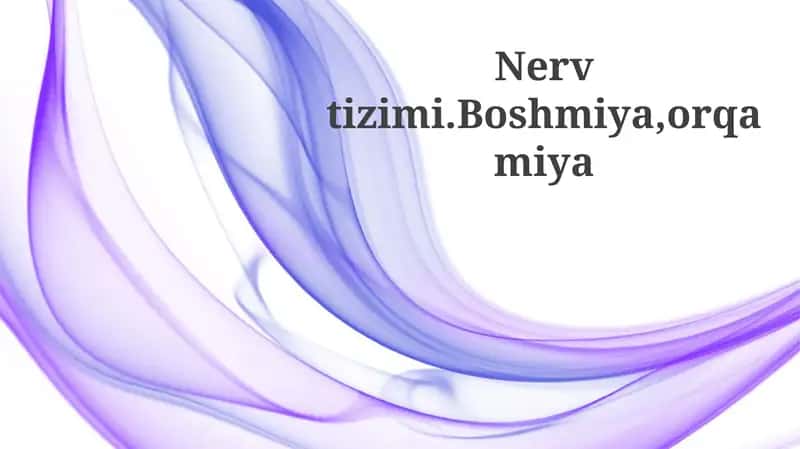 Asab tizimi 1