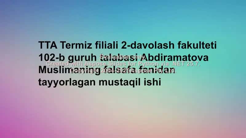 Islom mazhabchiligi 1