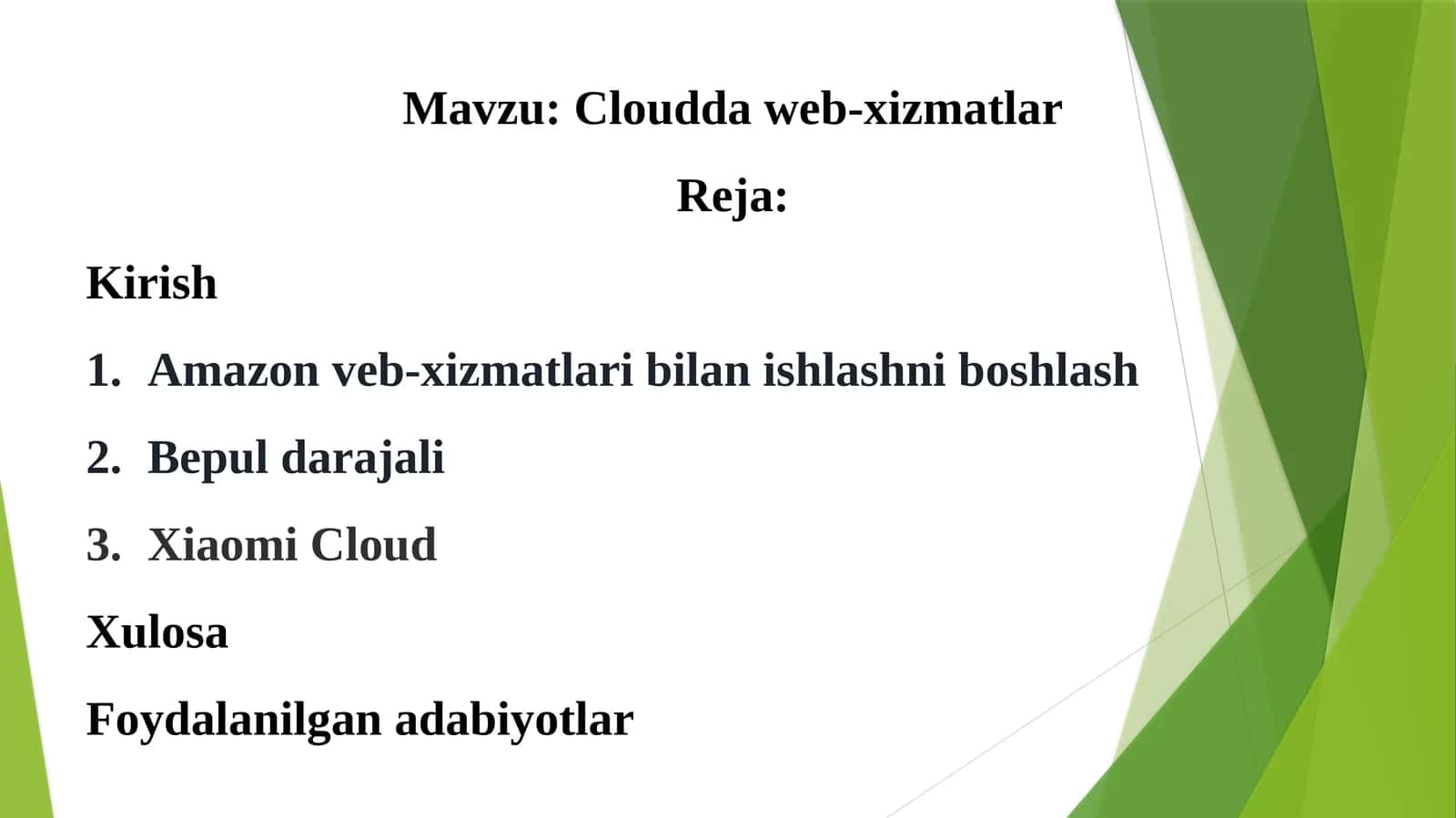 Cloudda web-xizmatlar 1