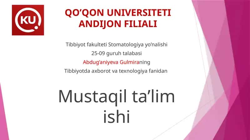 Tibbiy hisobotlar standartlari 1