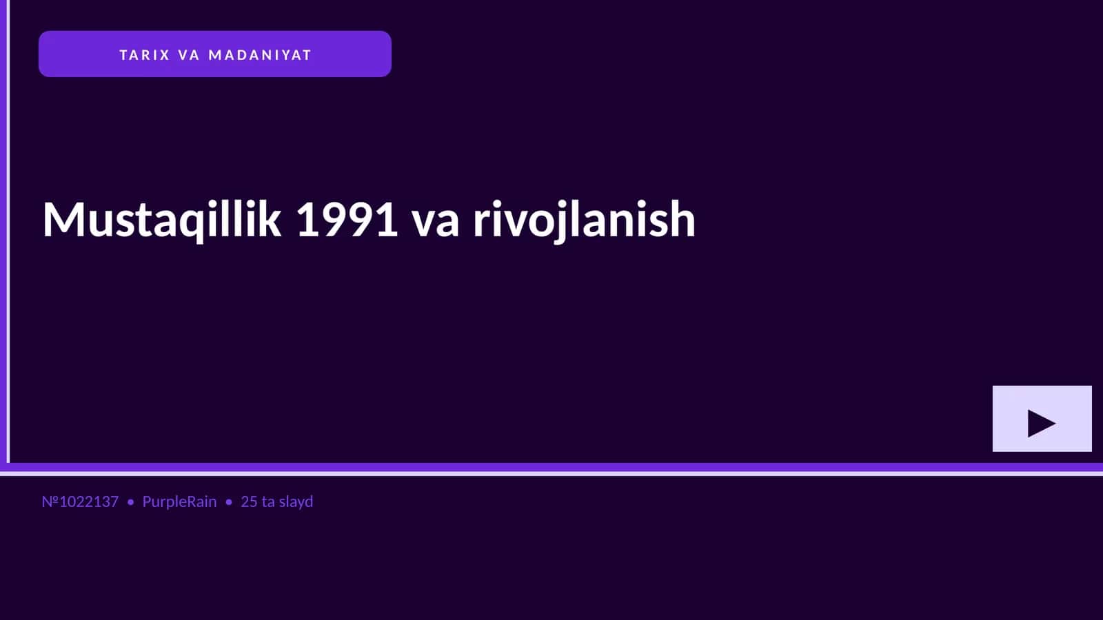 Mustaqillik 1991 va rivojlanish 1