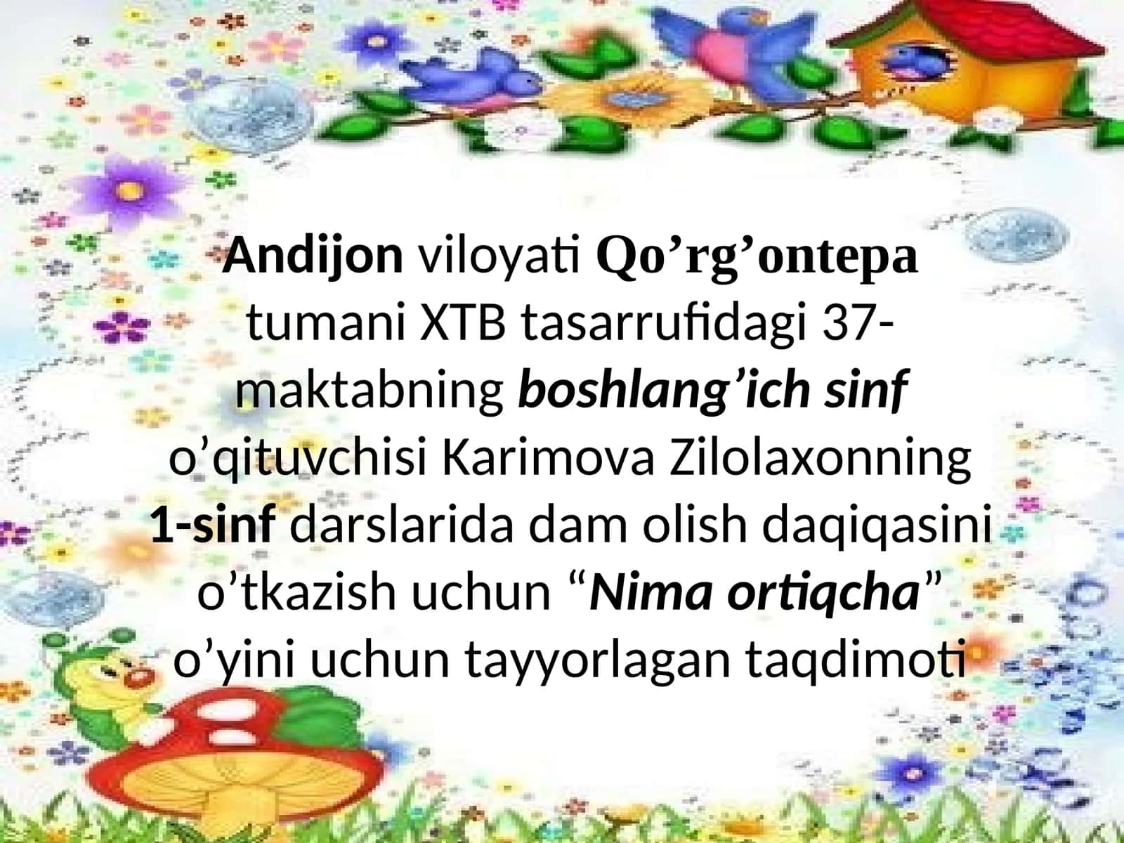 Nima ortiqcha? 1