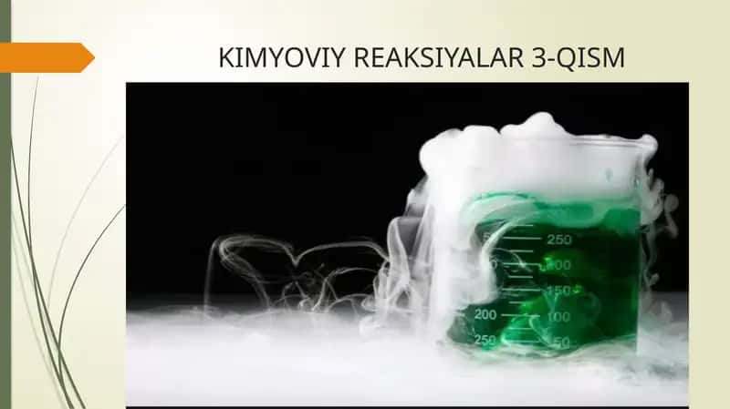 KIMYOVIY REAKSIYALAR3-QISM 1