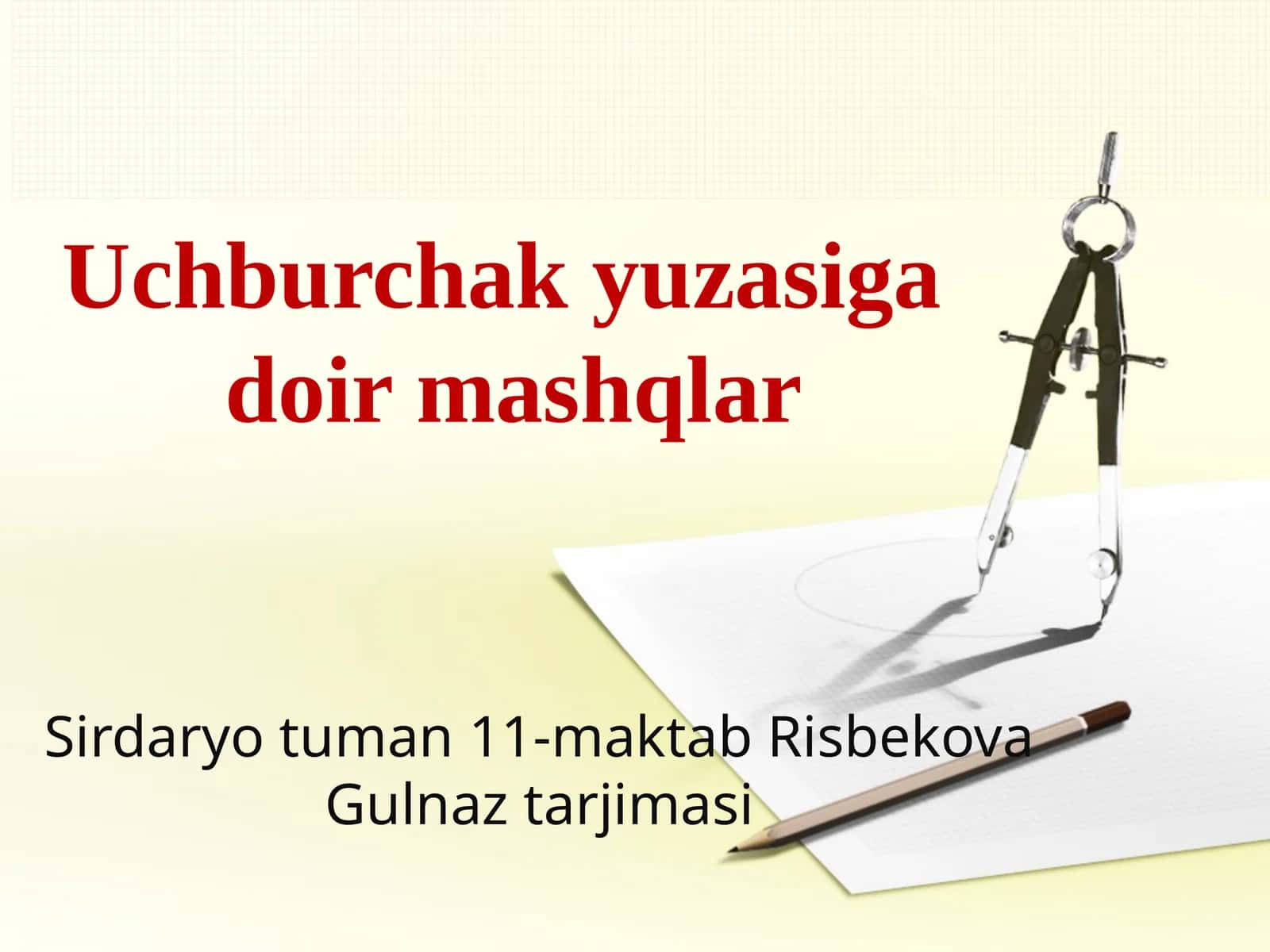 Uchburchak Matematik savol 1