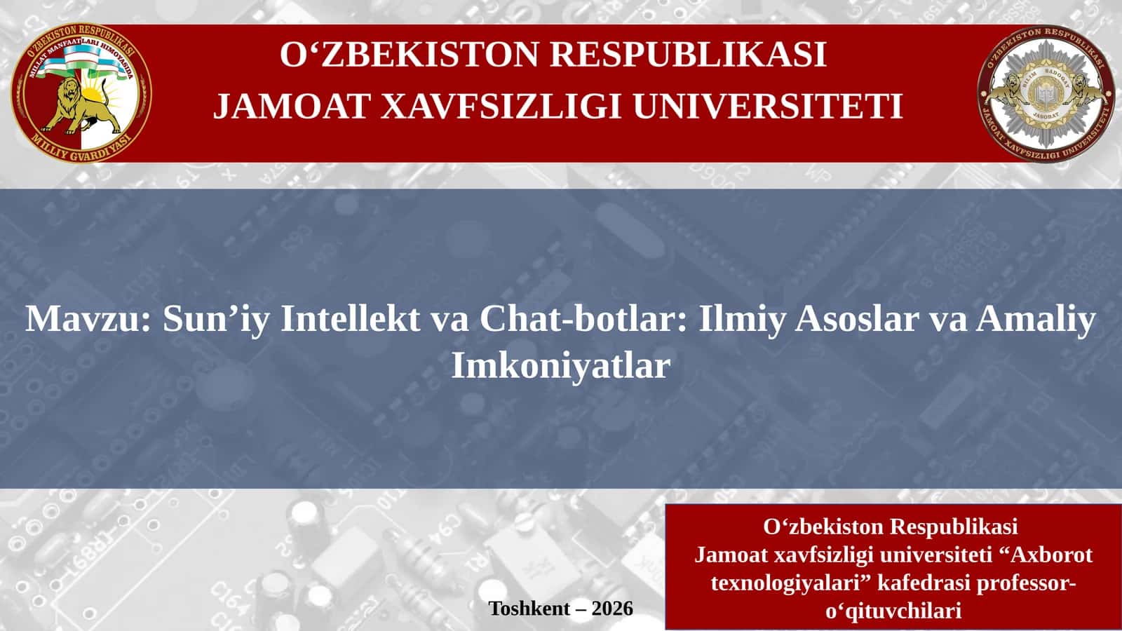 Sun’iy Intellekt va Chat-botlar: Ilmiy Asoslar va Amaliy Imkoniyatlar 1