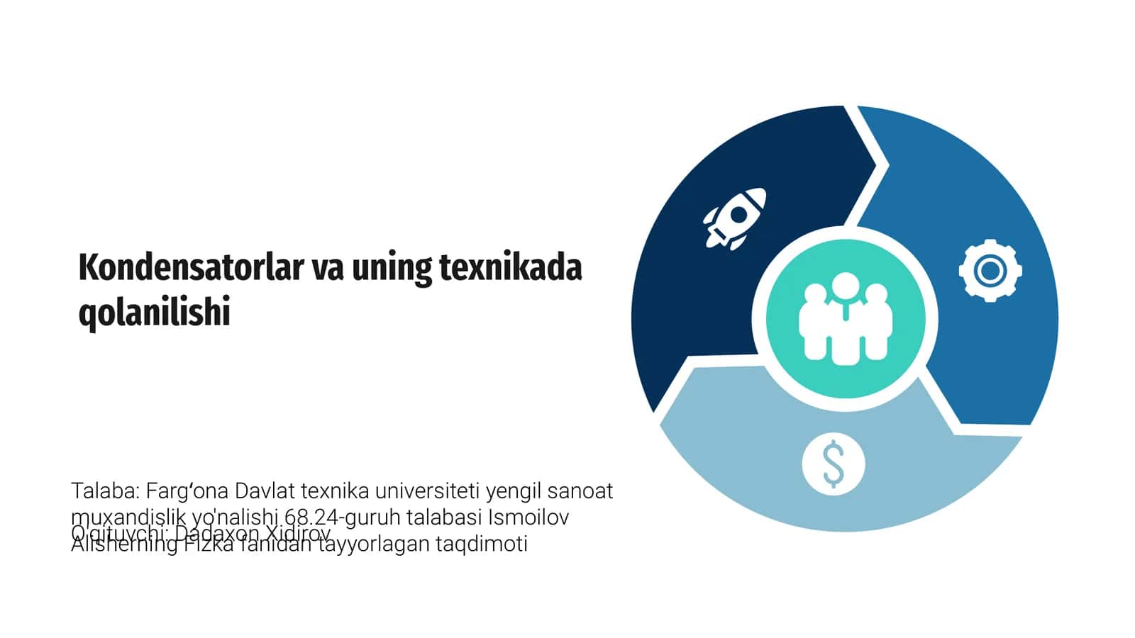 Kondensatorlar va uning texnikada qo'llanilishi 1