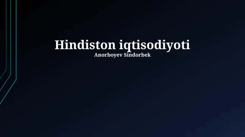 Hindiston iqtisodiyoti 1