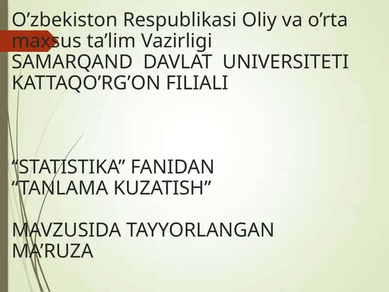 TANLAMA KUZATISH 1
