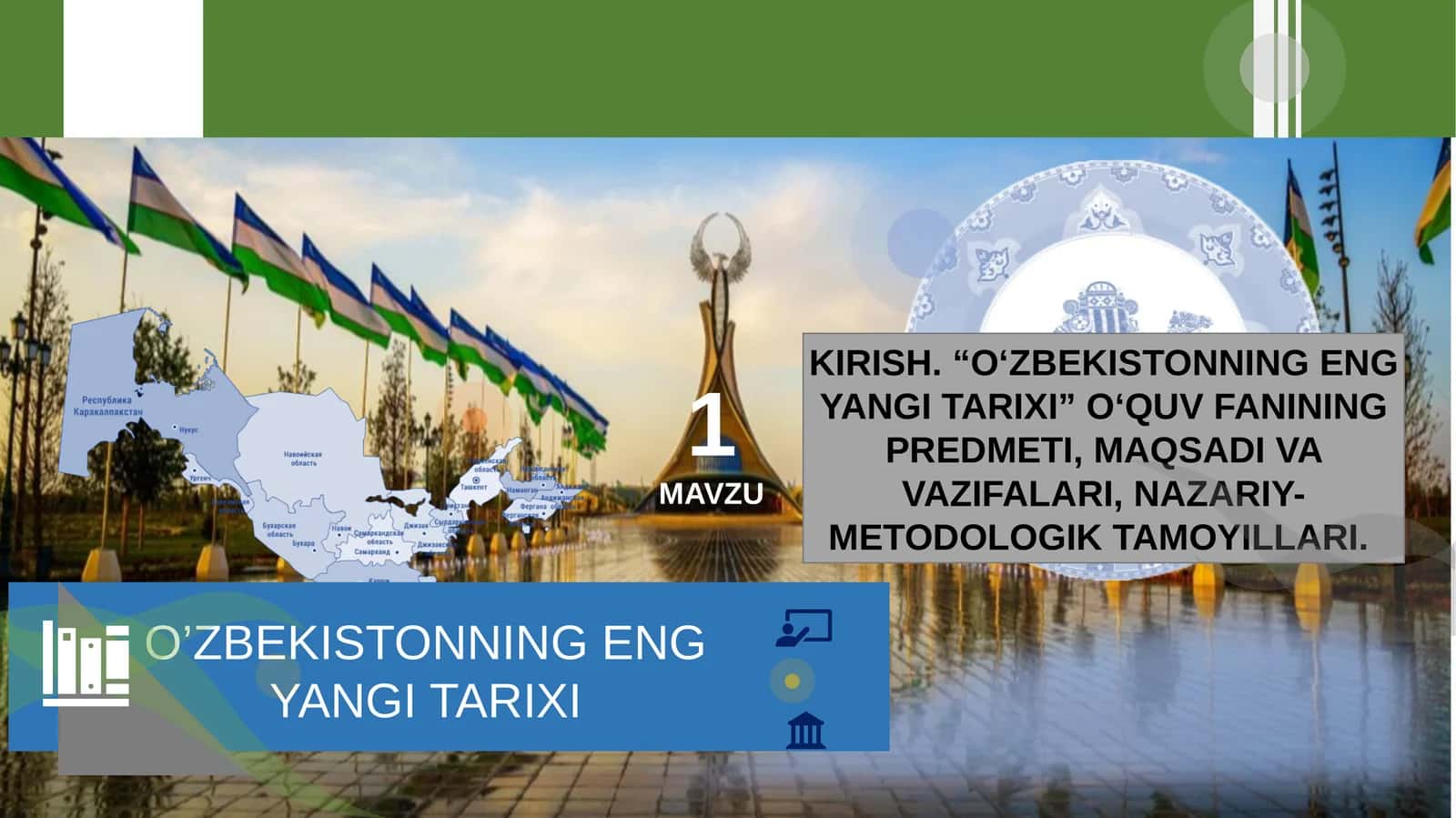 "O'zbekitonning eng yangi tarixi" faniga kirish 1