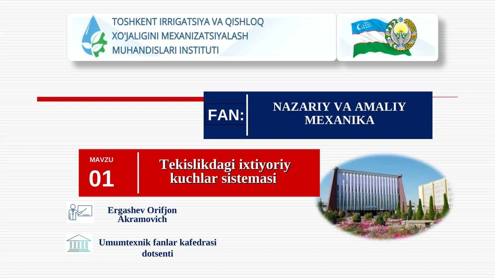 Tekislikdagiiхtiyoriykuchlarsistemasi 1