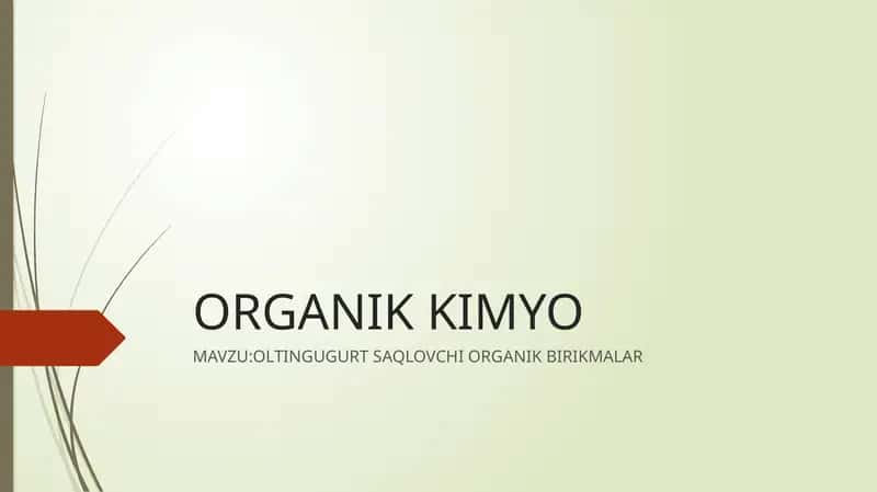 OLTINGUGURT SAQLOVCHI ORGANIK BIRIKMALAR 1